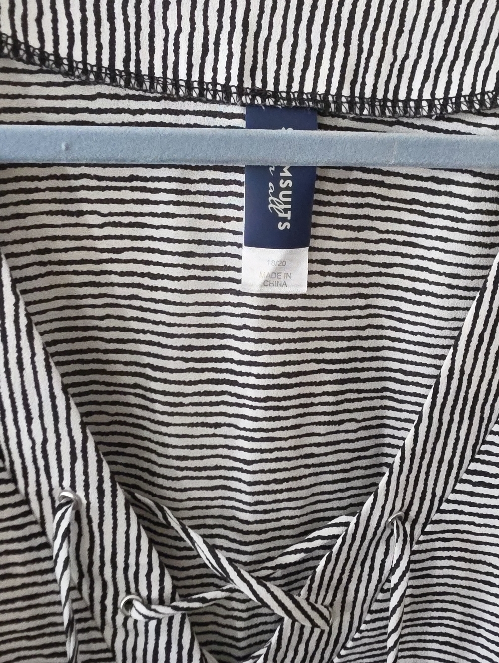 Swimsuits For All Black and White Striped Swim Coverup